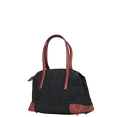 バレンシアガ ミニハンドバッグ ブラック レッド ナイロン レザー レディース BALENCIAGA 【中古】